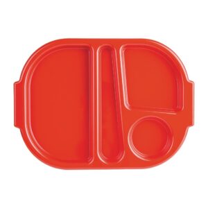 Olympia Kristallon Voedselschalen Klein polypropyleen Compartiment Rood 322mm