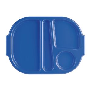 Olympia Kristallon polypropyleen schaaltje met vakken klein blauw 322mm (10 stuks)