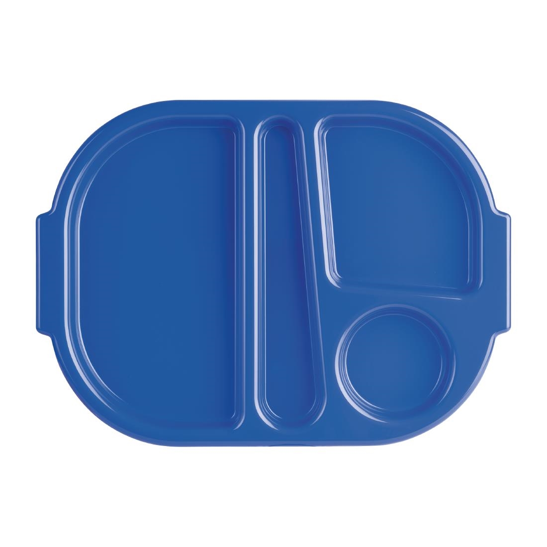Olympia Kristallon polypropyleen schaaltje met vakken klein blauw 322mm (10 stuks)