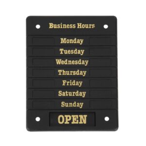 Deurbord Open Closed met openingstijden