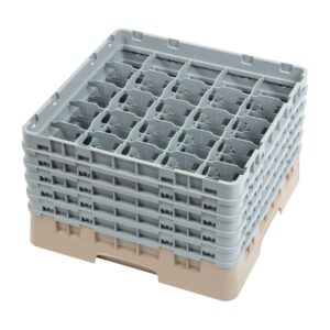 Cambro Camrack 25 compartimenten max glashoogte 257mm beige