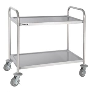 Vogue RVS afruimwagen met 2 niveaus Middelgroot