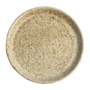 Olympia Canvas ronde borden met smalle rand crème 18cm (6 stuks)