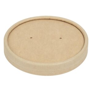 Colpac deksels voor magnetronbestendige kraft soepkommen recyclebaar 225ml en 350ml (500 stuks)