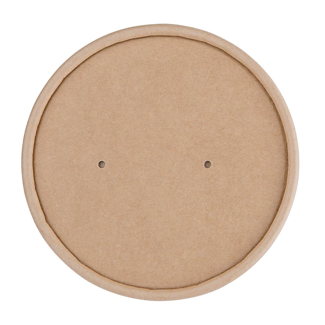 Fiesta Compostable papieren deksel voor 98(Ø)mm soepbekers (500 stuks)