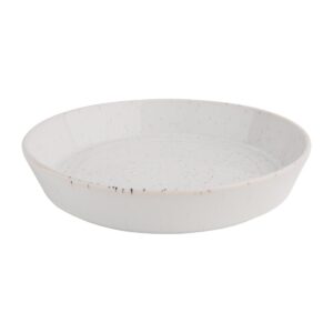 Olympia Cavolo Witte Gespikkelde Platte Ronde Kom 220mm (4 Stuks)
