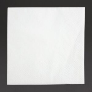 Fiesta recyclebare cocktail servetten 24x24cm 2-laags 1/4 gevouwen wit 4000 stuks
