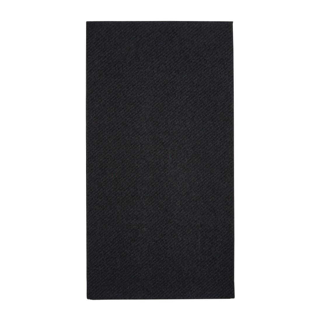 Fiesta Recyclebaar Premium Tablin Dinerservet Zwart 40x40cm Airlaid 1/8 Vouw (500 stuks)