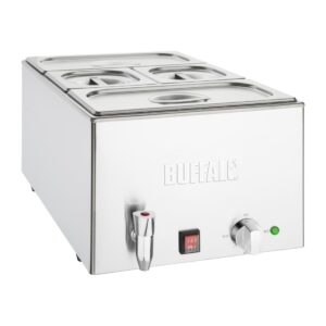 Buffalo bain marie met tapkraan en bakken
