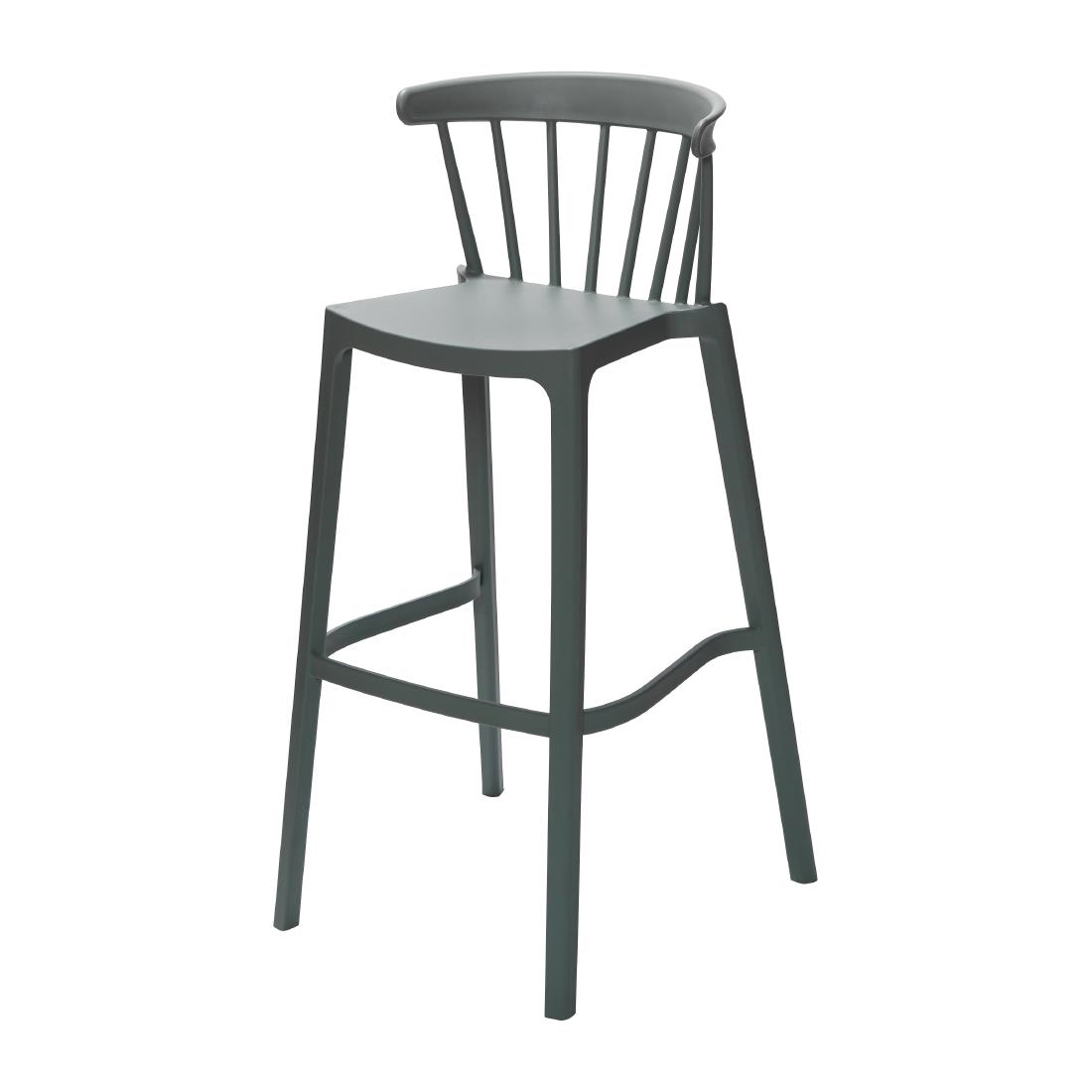 Windson polypropyleen barkruk groen (4 stuks)