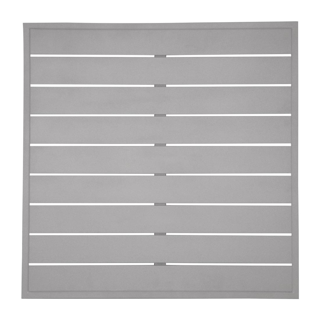 Bolero Aluminium Vierkant Tafelblad Lichtgrijs 700mm