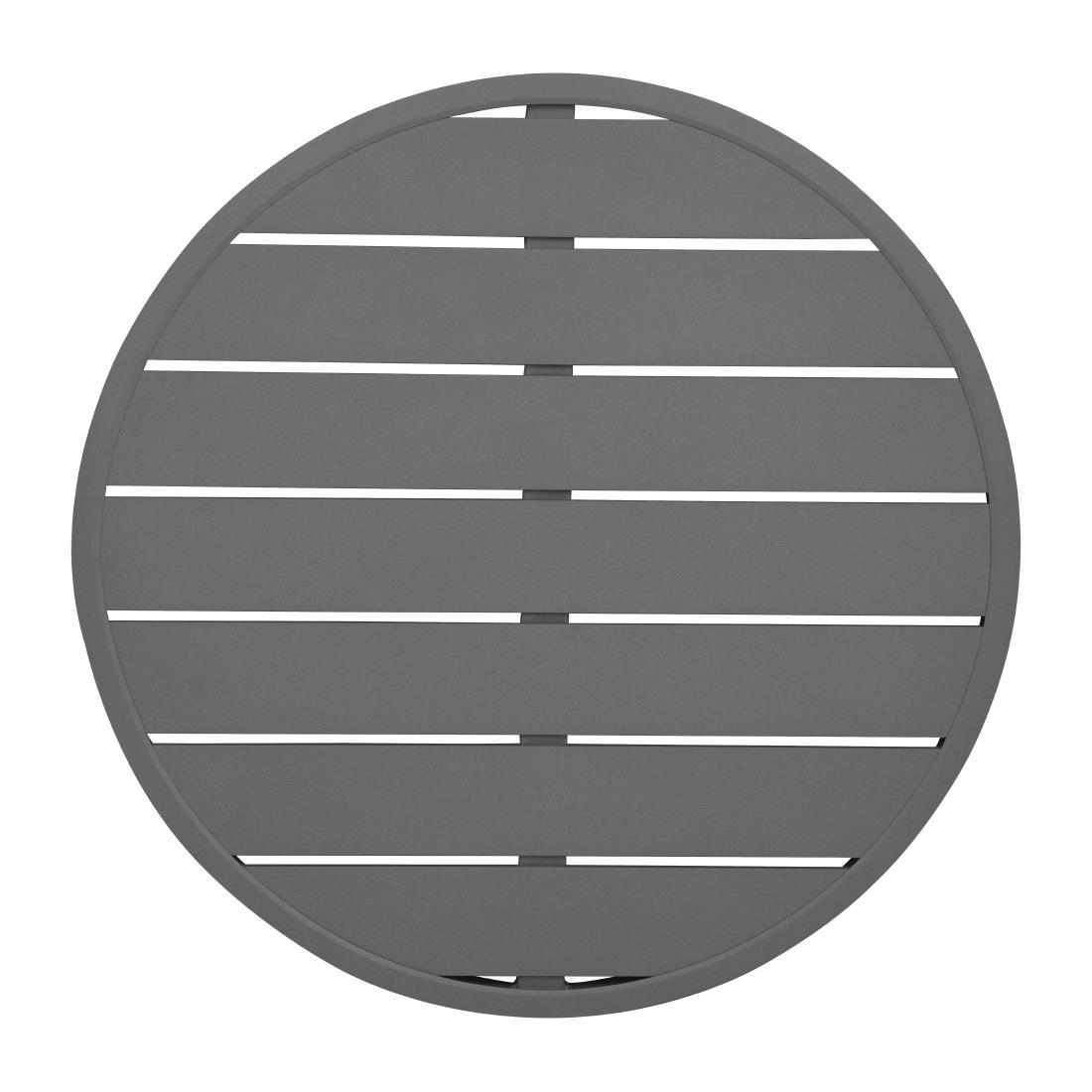 Bolero Aluminium Rond Tafelblad Donkergrijs 580mm