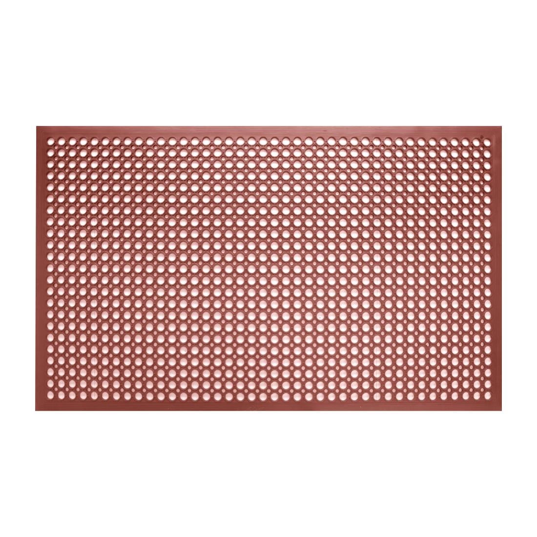 Jantex rubberen vetbestendige anti-vermoeidheidsmat rood 1500 x 900mm