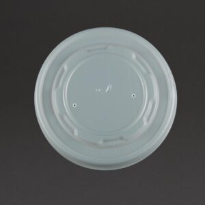 Vegware composteerbare platte deksels voor 34cl en 45,4cl bakjes (500 stuks)
