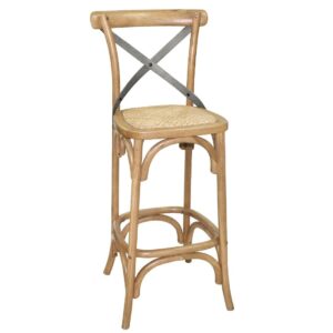 Bolero houten barkruk met rugleuning