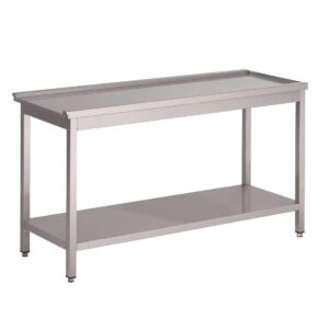Gastro M aanvoertafel voor doorschuifvaatwasser 85(h)x80(b)x60(d)cm