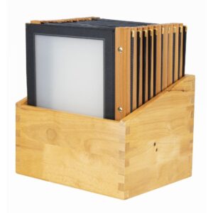 Securit menumappen set met houten box A4 zwart (20 stuks)
