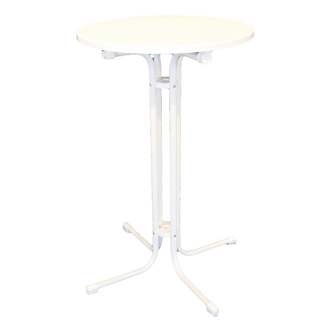 Inklapbare Statafel Monaco wit 70cm