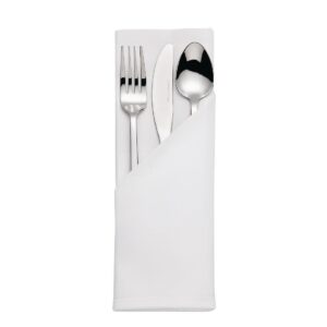 Mitre Luxury Satin Band servetten katoen wit (10 stuks)