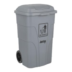 Jantex 120L container Met Voetpedaal Grijs