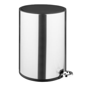 Jantex Ronde geborsteld stalen pedaalemmer 6L
