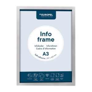 Europel Infolijst / Zelfklevende Set 2 Stuks A3 Zilver