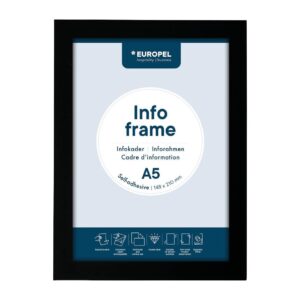 Europel Info Frame / Zelfklevende Set 2 Stuks A5 zwart