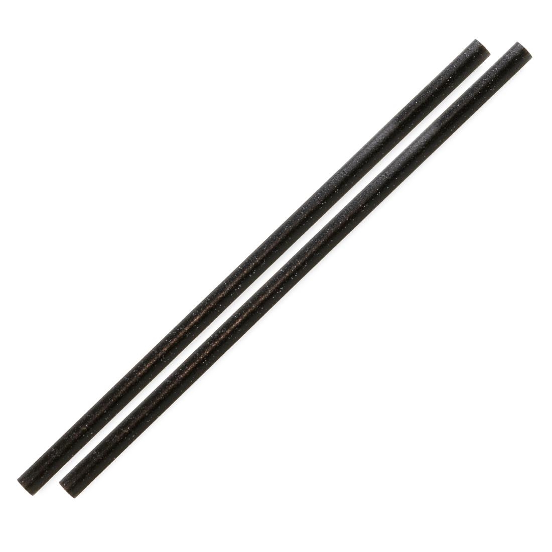 Sier Disposables Refork rechte rietjes zwart ø 6 mm / 20cm (100 stuks)