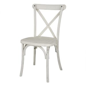 Bolero Manhattan Kruisrugleuning Resin Stoelen Limewash (4 stuks)