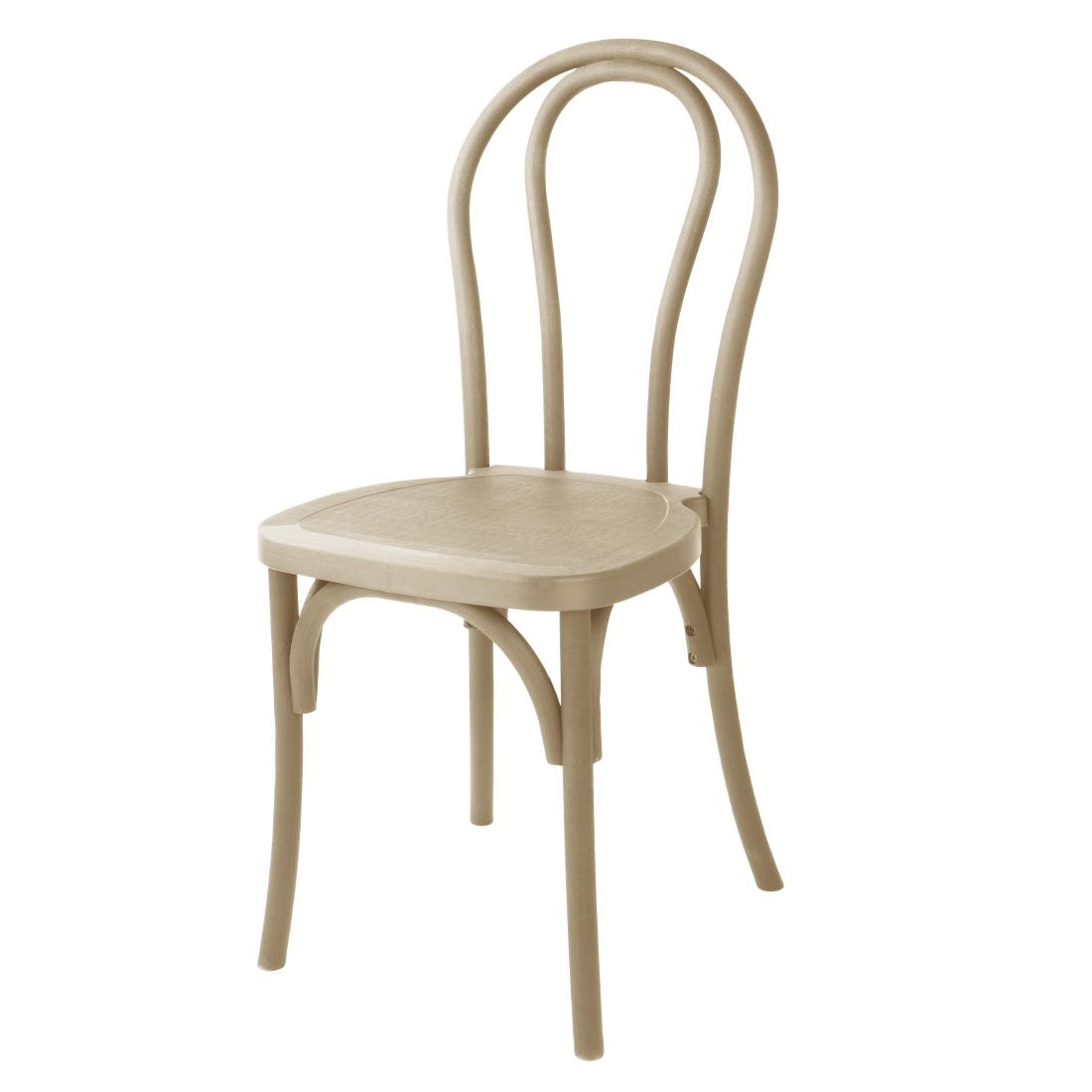 Bolero Soho bentwood stijl harsstoelen natuurlijk (4 stuks)