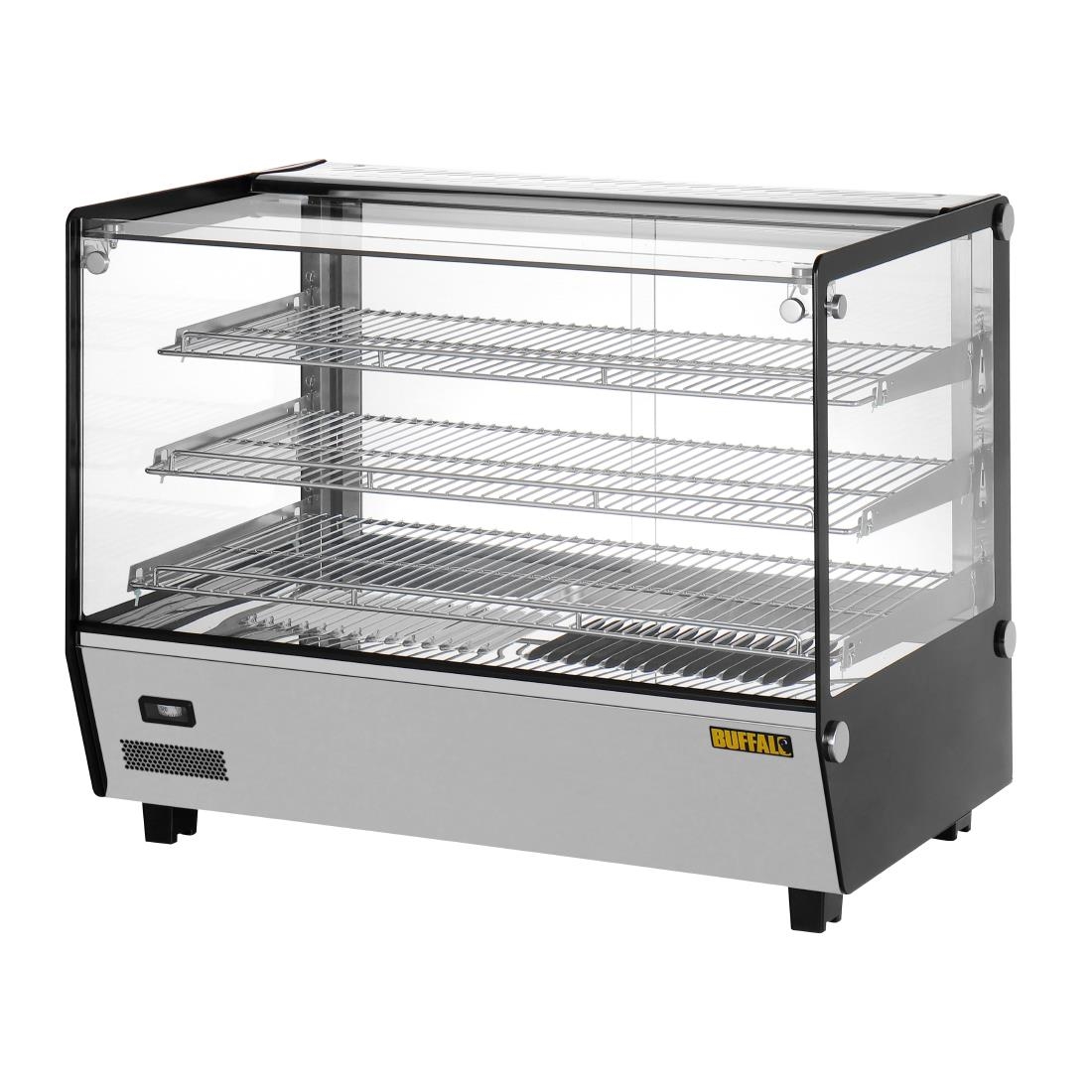 Buffalo vierkante aanrecht verwarmde display merchandiser 160L
