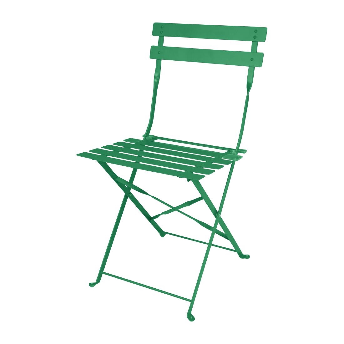 Bolero Perth Bosgroene Stijl Stalen Inklapbare Stoelen (2stuks)