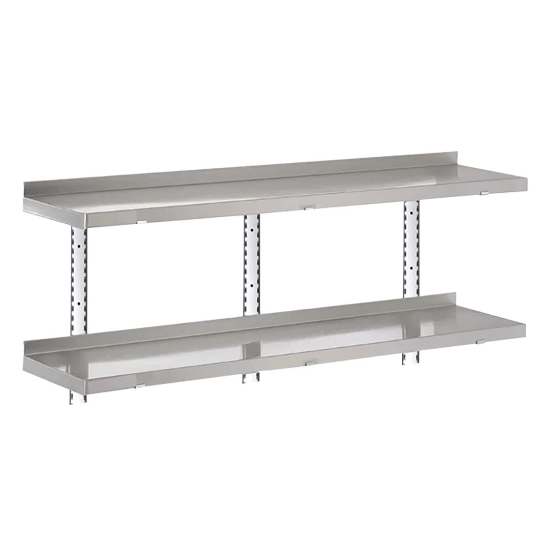 Gastro-M complete wandrek 2 niveaus 160x40cm - volledige montageset (excl. schroeven)