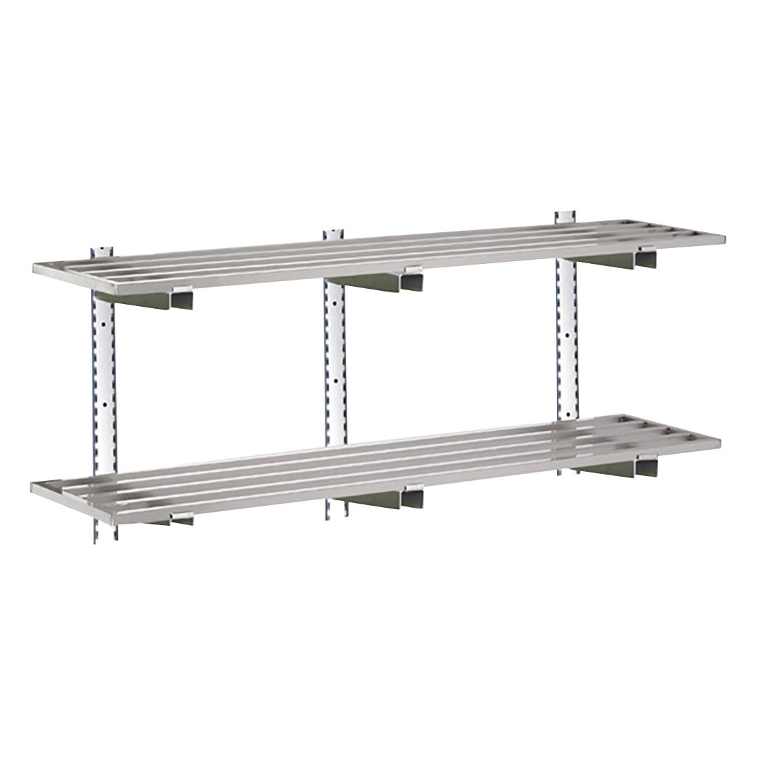 Gastro-M Compleet wandrek 2 niveaus 180x40cm - volledige montageset (excl. schroeven)