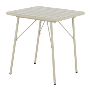 Bolero Amalfi Vierkante Gelat Staal Inklapbare Tafel Taupe 700mm