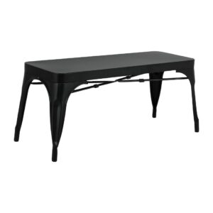 Bolero Bistro Metalen Bank Zwart 1000mm (2 stuks)