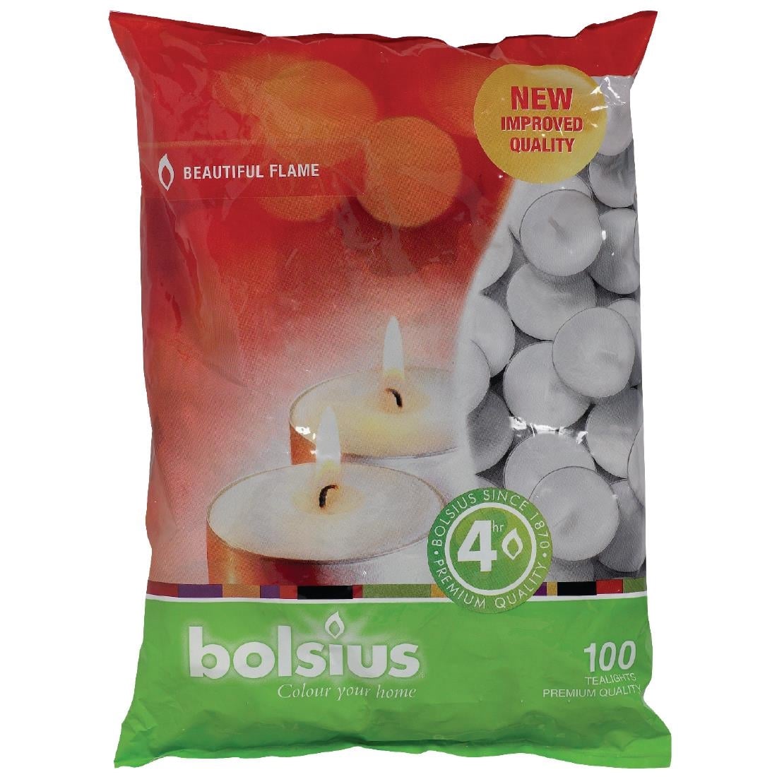 Bolsius theelichten 4 uur (100 stuks)