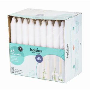 Bolsius dinerkaarsen wit (45 stuks)