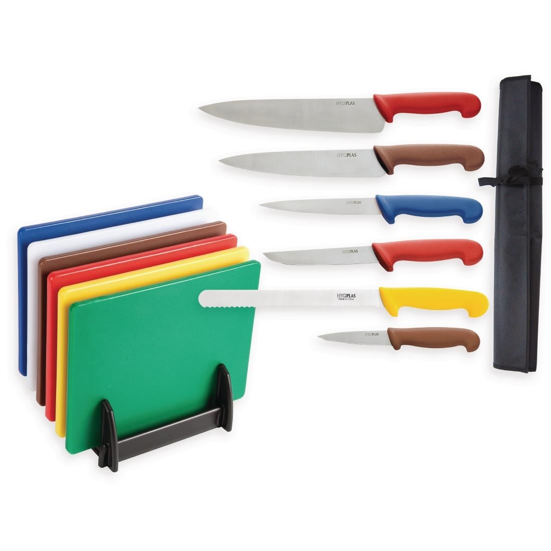 Speciale Aanbieding: Hygiplas LDPE Snijplanken- En Messenset (pakket met 6 snijplanken)