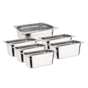 Vogue GN bakken set 5x GN 1/3 en 1x GN 1/2