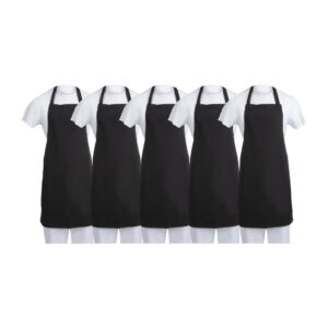 Whites halterschort zwart (5 stuks)