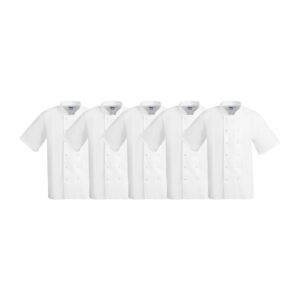 Whites Boston Unisex Koksbuis Wit M (5 stuks)