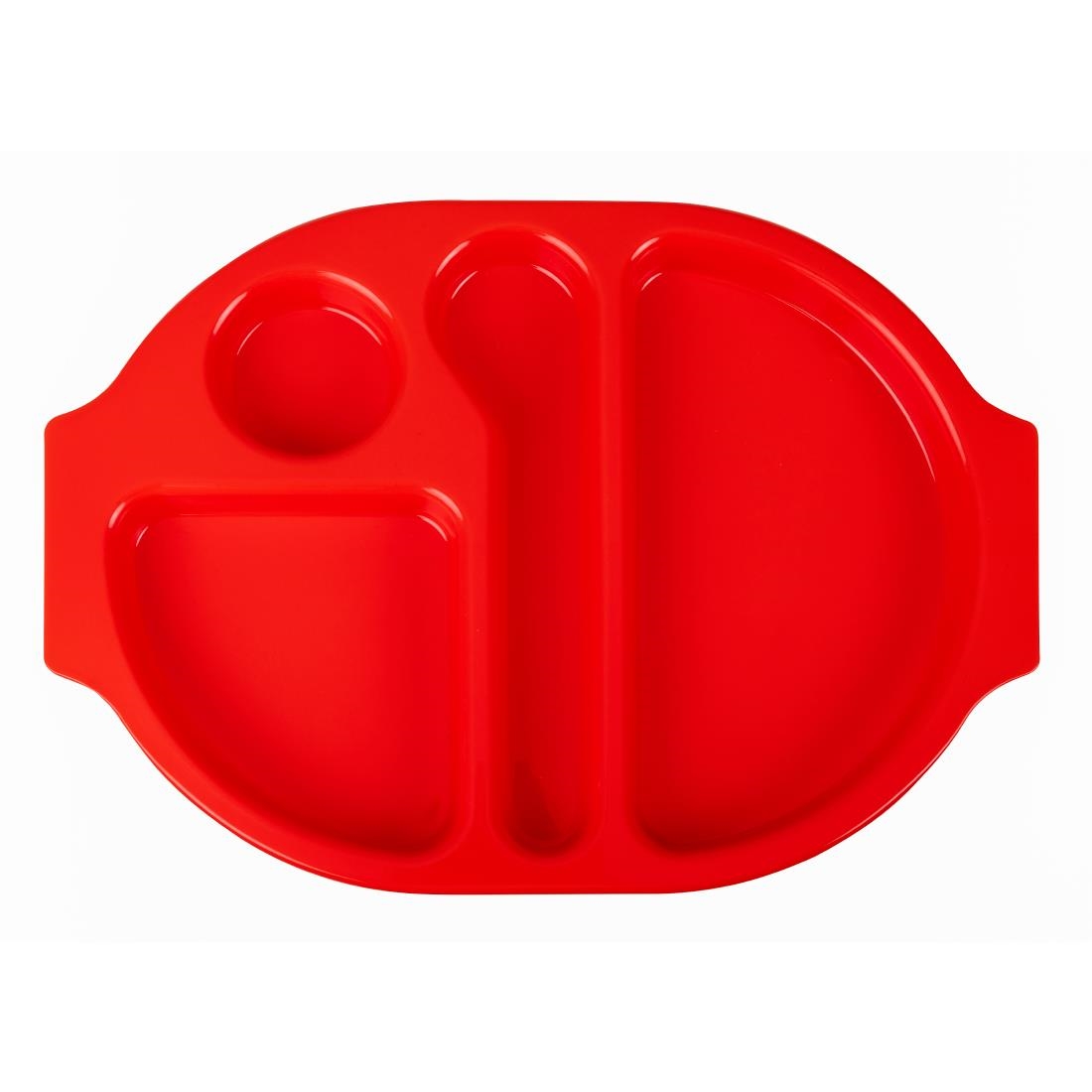 Olympia Kristallon dienbladen met vakken 37,5x27,8cm rood (10 stuks)