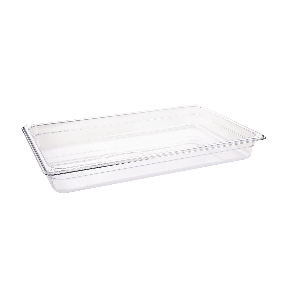 Vogue polycarbonaat 1/1 gastronorm container 65mm helder