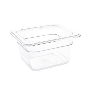 Vogue Polycarbonaat 1/6 Gastronorm bak 100 mm Transparant