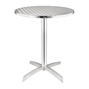 Bolero alumiminium klaptafel met RVS blad 60(Ø)cm