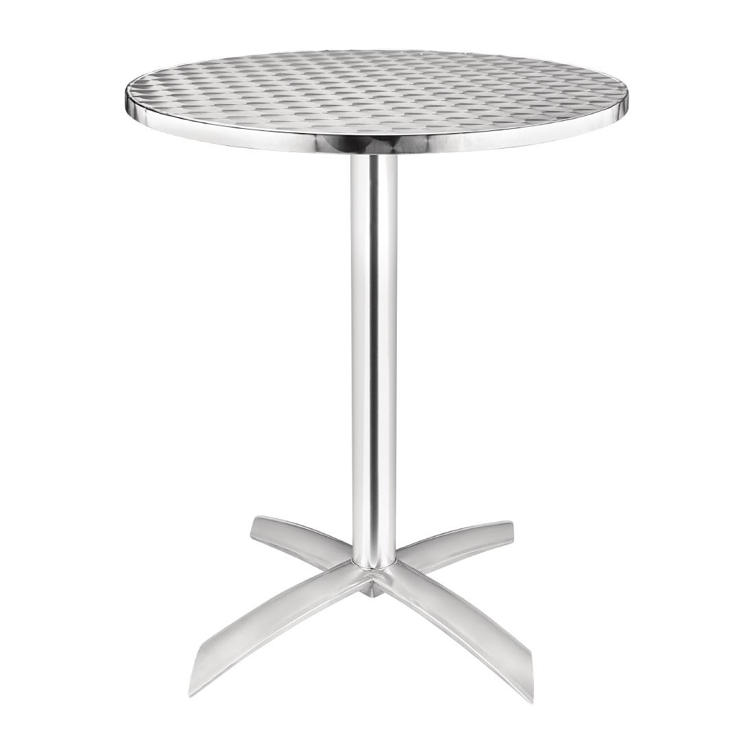 Bolero alumiminium klaptafel met RVS blad 60(Ø)cm