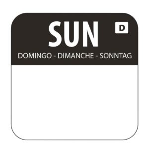 Hygiplas oplosbare blanco kleurcode voedseletiketten zondag (1000 stuks)