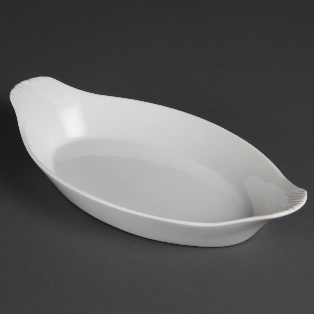 Olympia Whiteware ovale gratineerschalen 29x16,6cm (6 stuks)