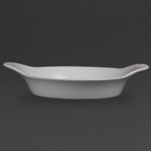 Olympia Whiteware ronde gratineerschalen met handvatten 22cm (6 stuks)
